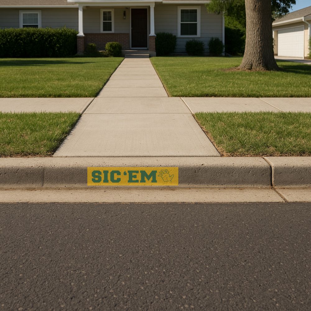 Sic 'Em Curb Painting Stencil