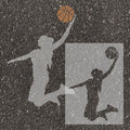 Women's Basketball Player Parking Space Stencil