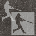 Baseball Player Parking Space Stencil