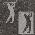 Men's Golf Player Parking Space Stencil