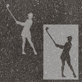 Women's Golf Player Parking Space Stencil
