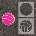 Volleyball Parking Space Stencil