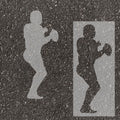 Football Quarterback Parking Space Stencil