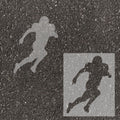 Football Player Parking Space Stencil