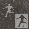 Men's Soccer Player Parking Space Stencil