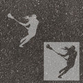 Women's Lacrosse Player Parking Space Stencil