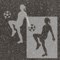 Women's Soccer Player Parking Space Stencil