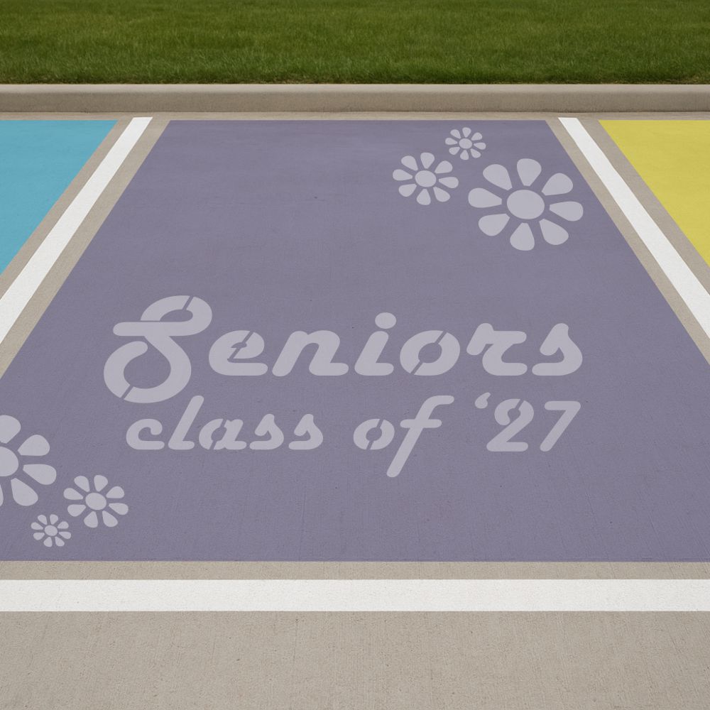 Disco Class of Parking Space Stencil