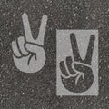Peace Parking Space Stencil