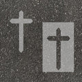 Cross Parking Space Stencil