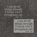 Philippians Bible Verse Parking Space Stencil