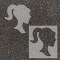 Doll Head Parking Space Stencil