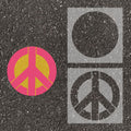 Peace Sign Parking Space Stencils