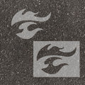 Flame Parking Space Stencils