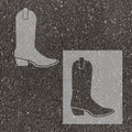 Cowboy Boot Parking Space Stencil