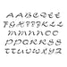 Airfoil Script Letter and Number Stencil Sets