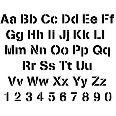 Parking Lot Letter and Number, Stencil Sets