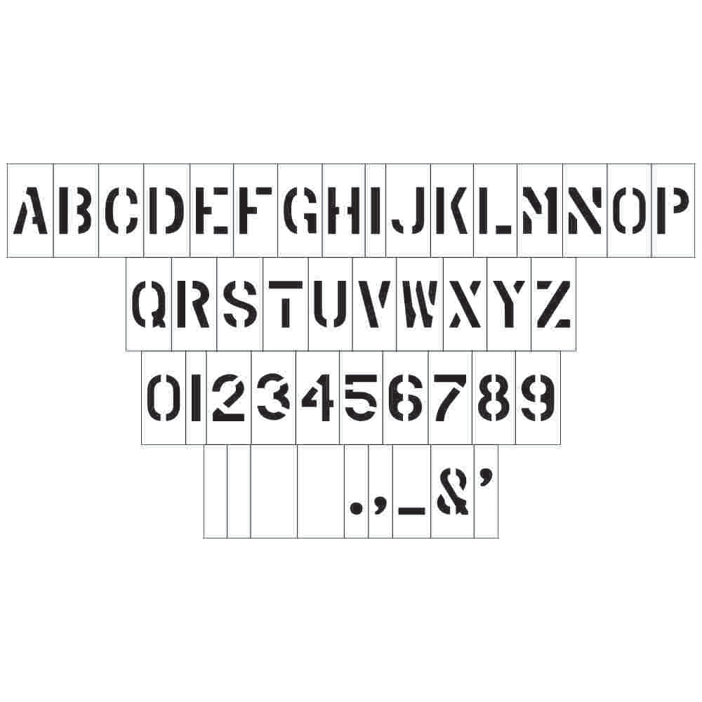 Stencil Ease Military Letter Stencil Set, 1 inch Font, 10 mil