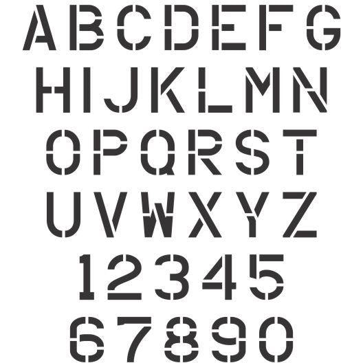 Pavement Marking Letter and Number Stencil Sets – Stencil Ease