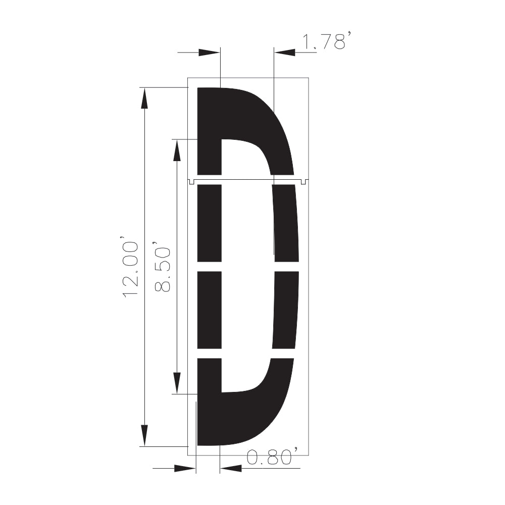 FAA Airport Taxiway Stencils 7 Foot