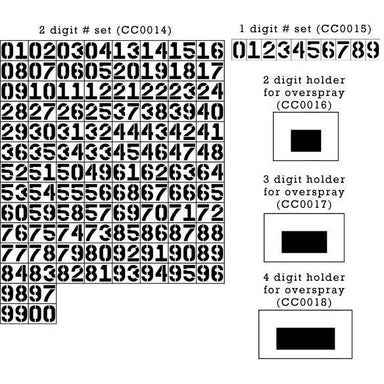 2 Digit Number Stencil Sets