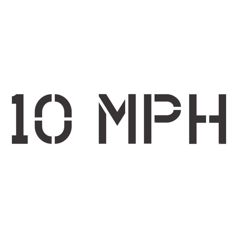 10 MPH Road Marking Parking Lot Stencil
