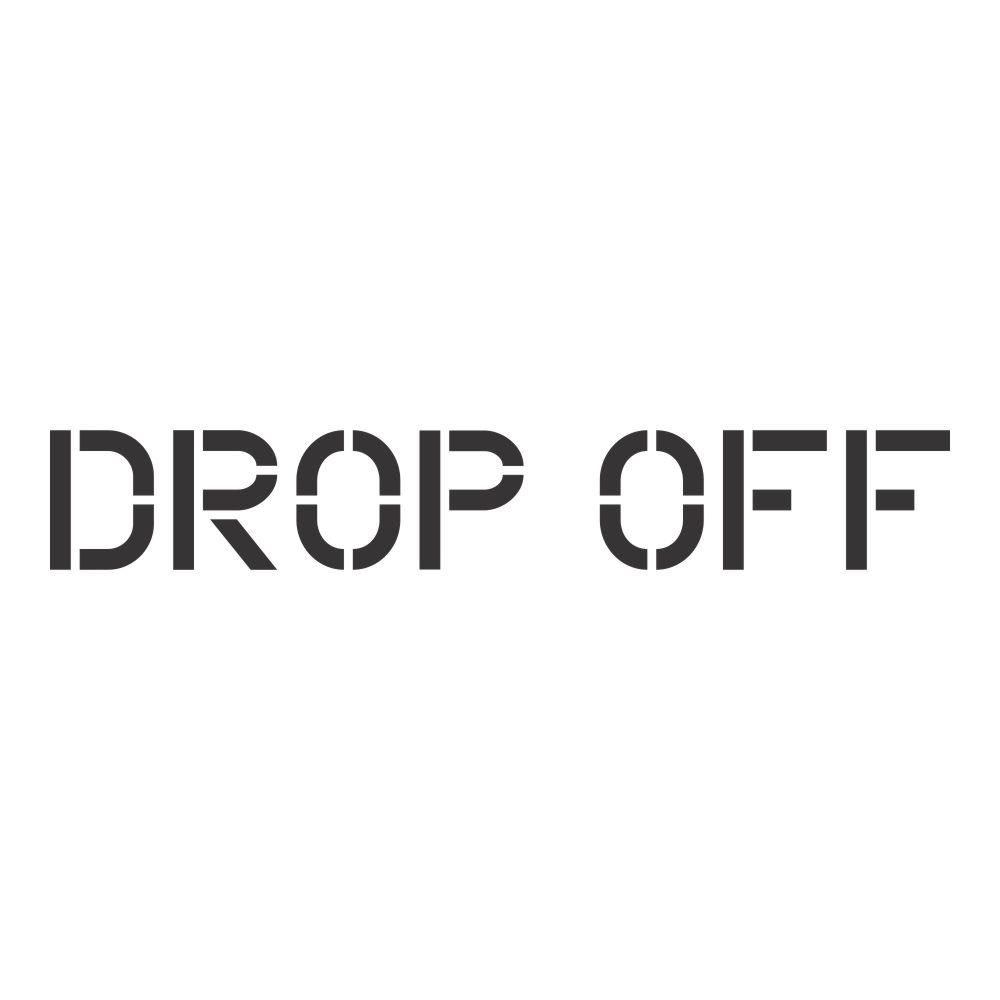 Drop Off School Safety Stencil