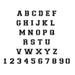 Varsity Font Letter and Number Stencil Sets