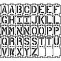 Quadra-Lock Interlocking Alphabet Stencil Set