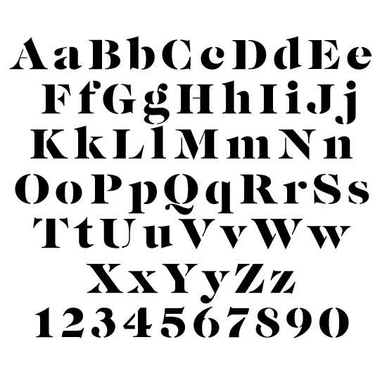 Caslon Number Stencil Set | Value Pack