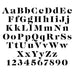 Caslon Letter and Number Stencil Sets