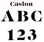 Caslon Letter and Number Stencil Sets