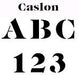 Caslon Letter and Number Stencil Sets