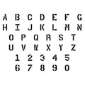 Individual Letter and Number Stencils - Parking Lot 18"