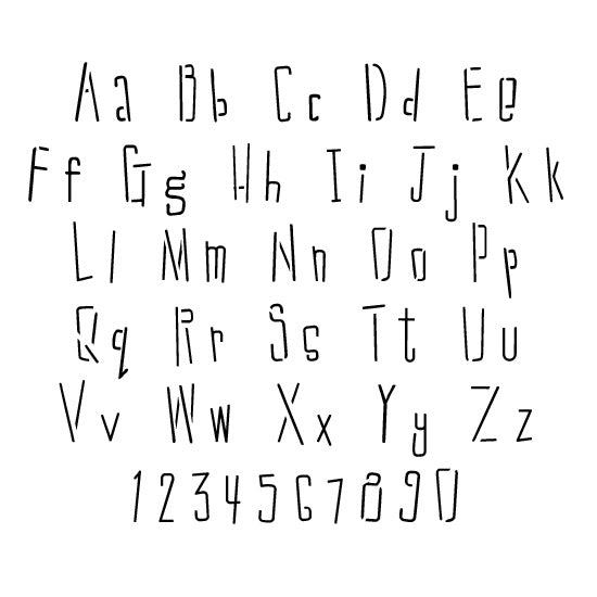Sticks Letter and Number Stencil Sets