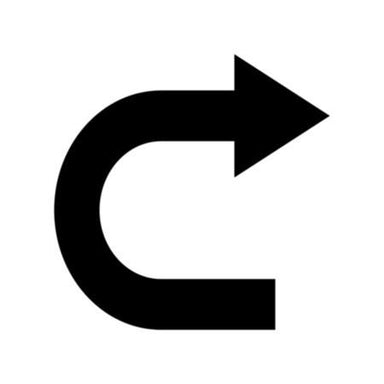 U-Turn Roadway Sign Symbol Stencil