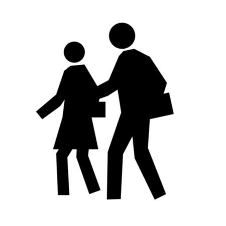 School Children Sign Stencil
