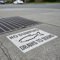 No Dumping Drains to Sound Storm Drain Stencil