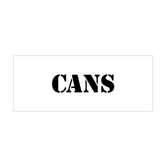 Cans - Recycle, Trash, Waste Management Signs and Symbol Stencils