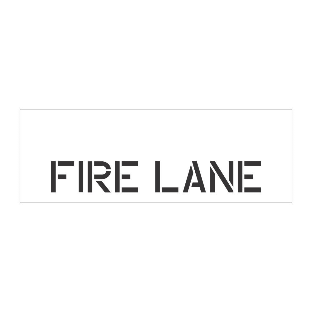 Fire Lane Stencil With Border