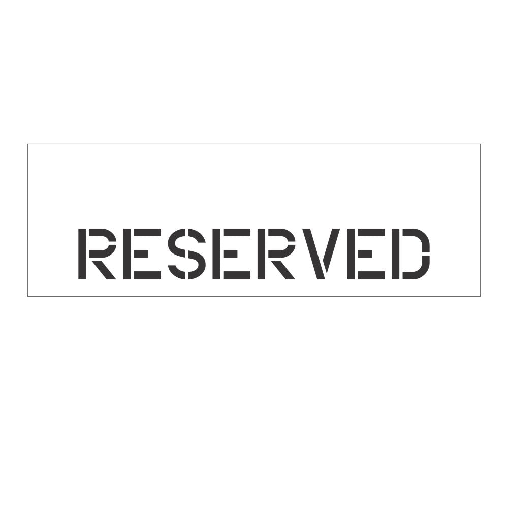 Reserved Parking Stencil