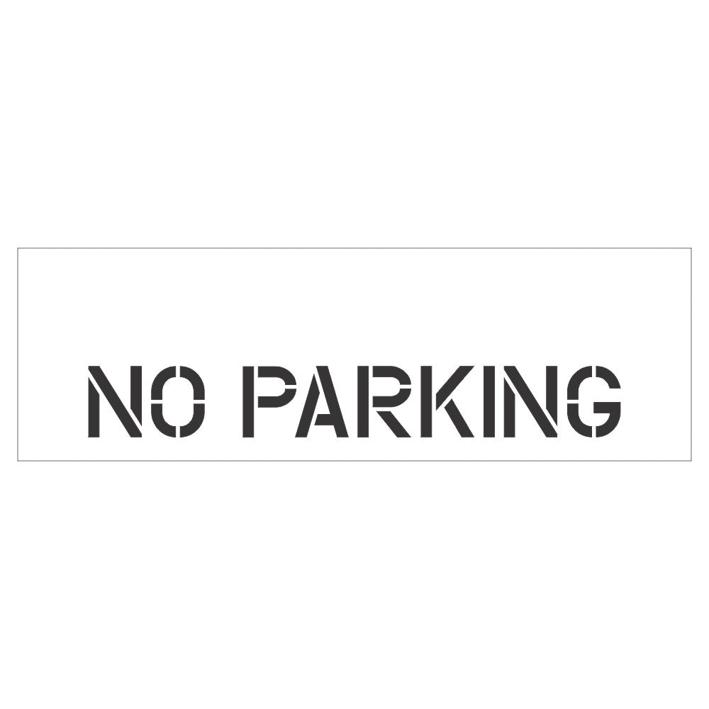 No Parking Stencil With Border