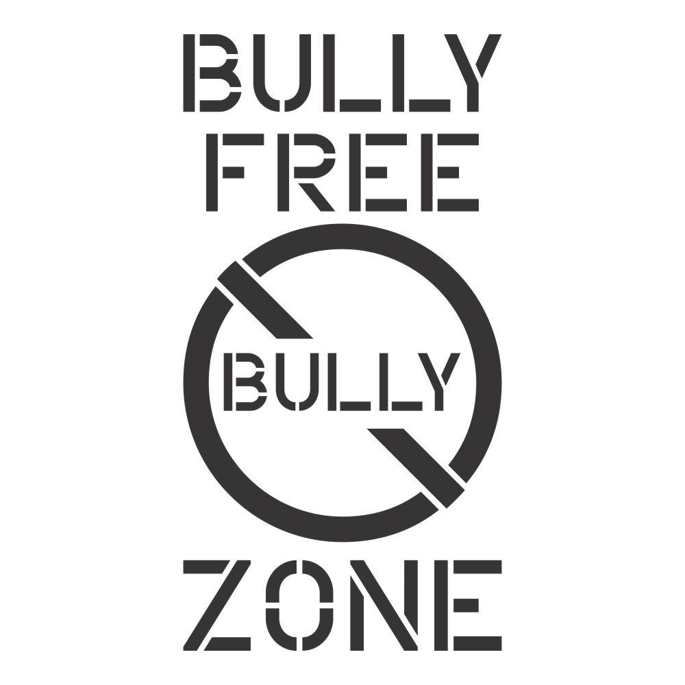 Bully Free Zone School Safety Stencil