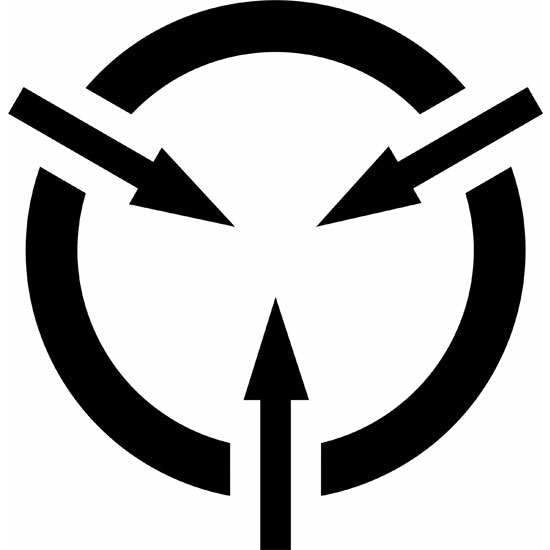 Electrostatic Sensitive Symbol Stencil