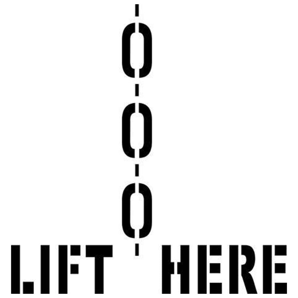 Lift Here Shipping Stencil