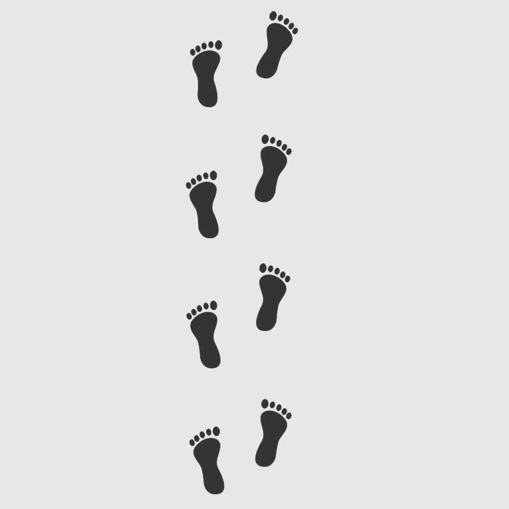 Walking Footprint Stencil