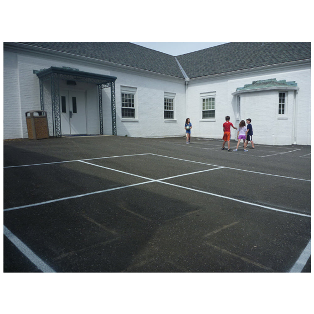 Four Square Playground Stencil 1/16 inch Standard Duty LLDPE / 8x8