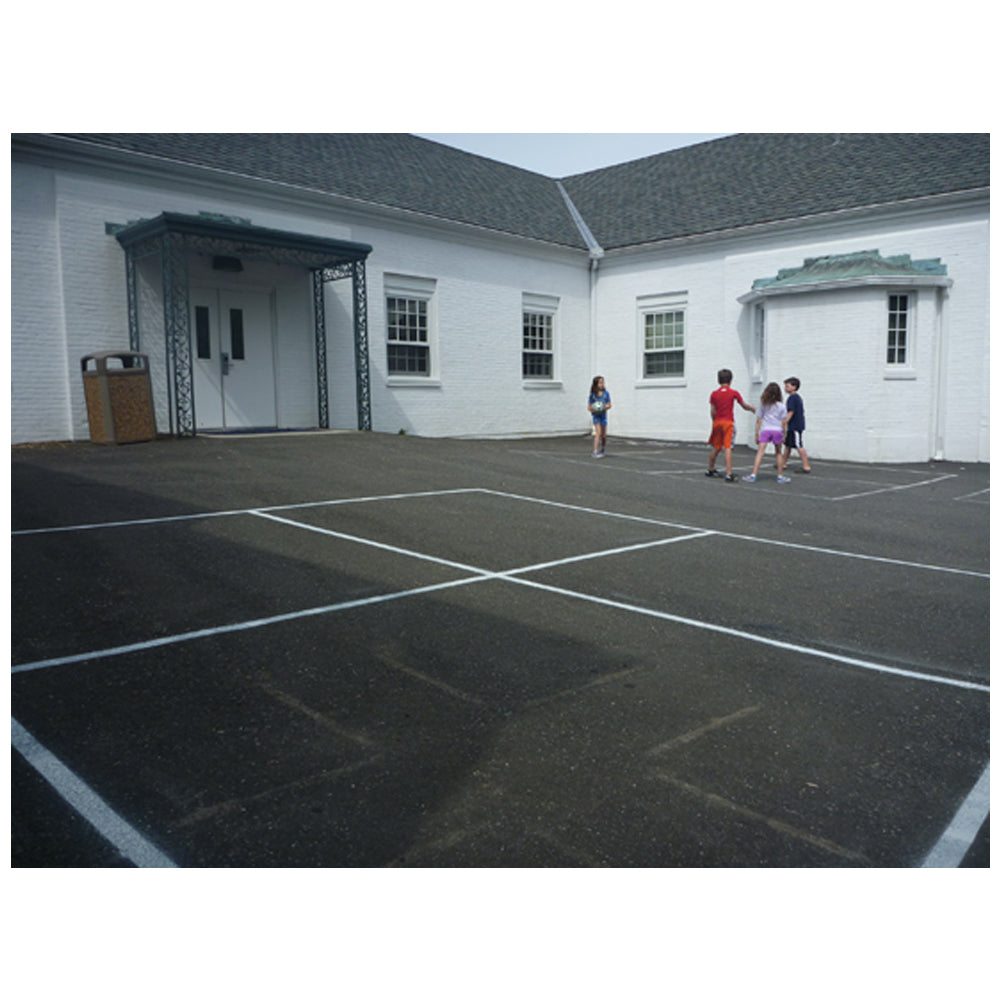 Four-Square Playground Stencil