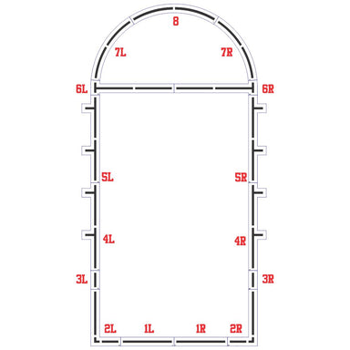 Basketball court stencil layed out