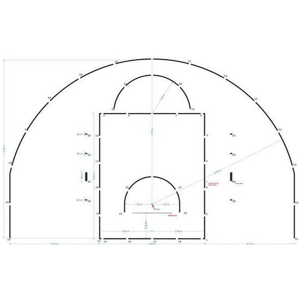 FIBA European Basketball Court Stencil